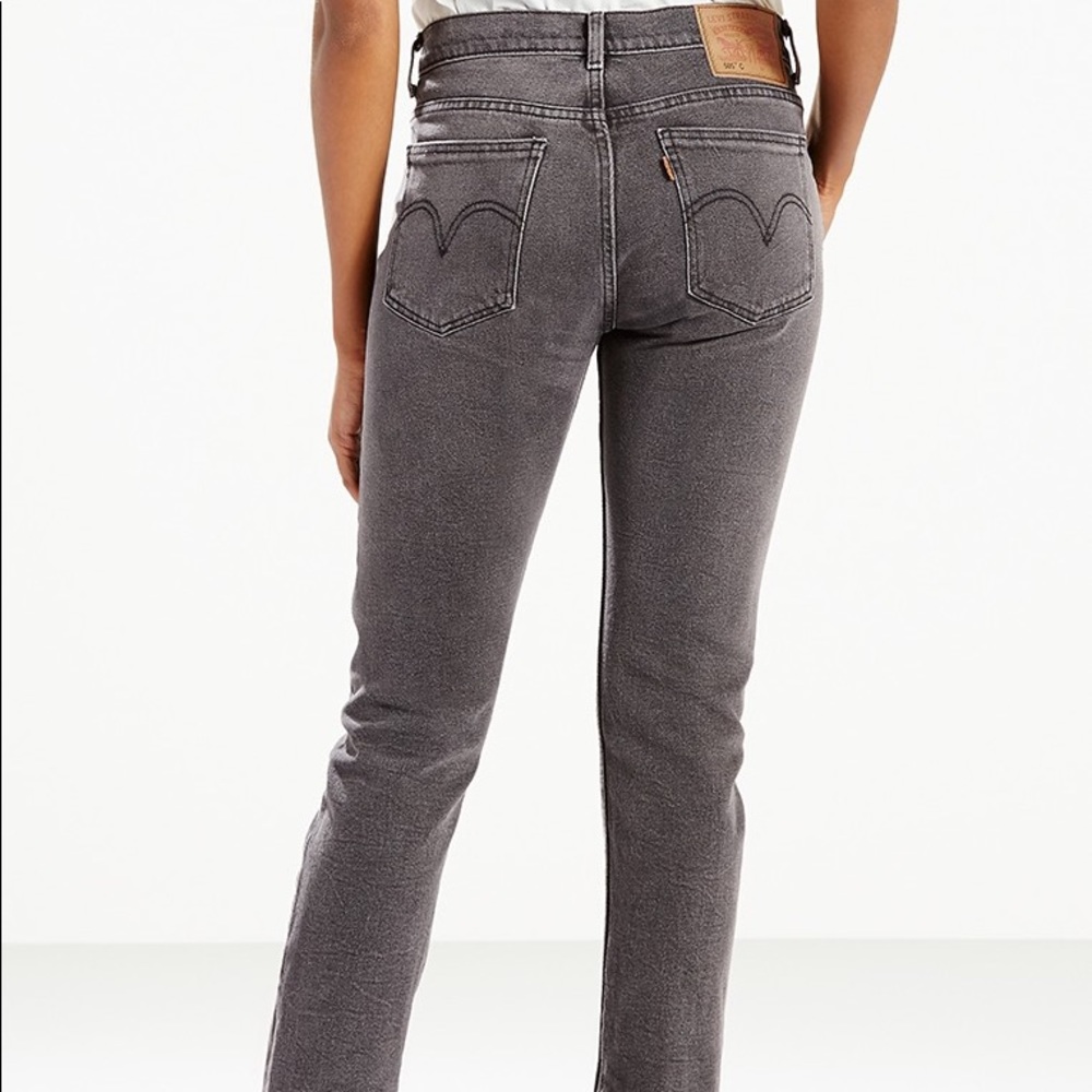Levi's Orange Tab 505C Cropped Jeans Raw Hem